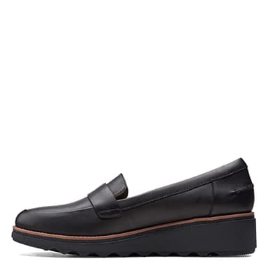 Clarks Women's Sharon Gracie Penny Loafer, Black Soft, 7 - Image 5