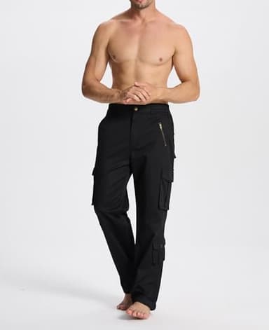 Susclude Camo Pants for Men Tactical Cargo Pants Rip Stop Elastic Stretch Military Army Work Pants with 7 Pockets - Image 2