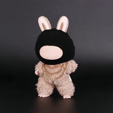 2026 New 17cm Doll Fashion Clothes Set: Black Head Cover, Three-Layer Gold Necklace - Funny Outfits & Accessories for Unique Style (Doll Not Included) - Image 3