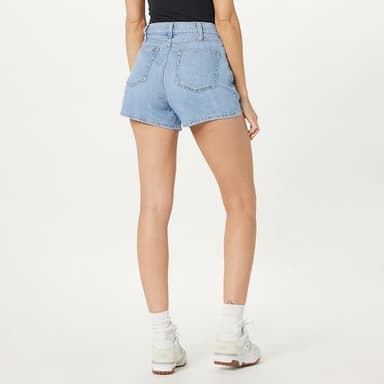 The Drop Women's Rowan Flared Denim Short Light Indigo, 32 - Image 2