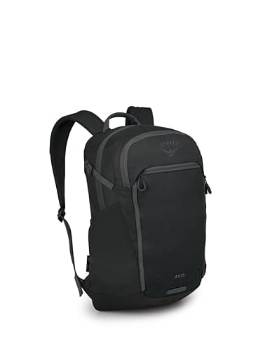 Osprey Axis Laptop Backpack - Sleek, Urban-Ready Everyday Pack with Laptop Sleeve, Dual Water Bottle Pockets, and Compression Straps - Ideal for College, Commutes, and Casual Travel, Black/Coal Grey - Image 1