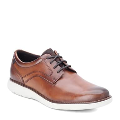 Rockport mens Garett Plain Toe Oxford, Cognac, 10.5 Wide US - Image 2