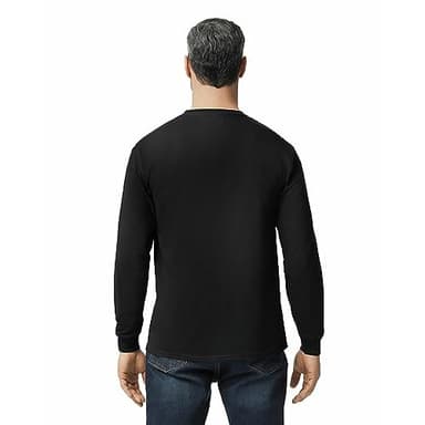 Gildan Men's Heavy Cotton Long Sleeve T-Shirt, Style G5400, 2-Pack, Black, Medium - Image 3