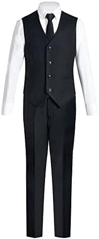 Marvelous World Boys' Formal Slim Fit Suit Set, Adjustable Waist - Image 5