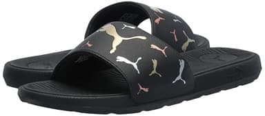 PUMA Women's Cool Cat 2.0 Slide Sandal, TOSS Black-Metallic Gold Silver, 6 - Image 7