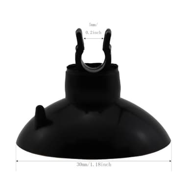 CTWHA 20PCS Aquarium Split Fork Oxygen Tube Flexible Suction Cup Air Line Suction Cup 5x30mm Heater Power Cord Fixed Suction Cup for Oxygen Tube Water Tube Air Strip Nozzle PVC Rigid Tube Black - Image 4