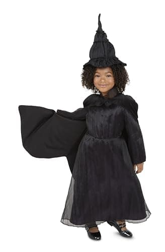 Wicked Elphaba Dress for Girls Premium Official Costume Black Dress with Purple Accents and Layers for Gorgeous Volume, Includes Hat, and Cape! [Amazon Exclusive] - Image 2