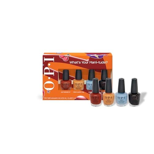 OPI Nail Lacquer 4PC Mini Pack | 4 Nail-Polish Color Shades Crème Chip Resistant Nail Polish Gift Set | What's Your Mani-tude | Fall 2025 - Image 1