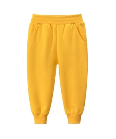 GFQLONG 3 Pack Toddler Pants Sweatpants Boys Cotton Joggers, Athletic Pull on Sweat Pants with Pockets for Kids Clothes, Blue+Yellow+Red, 2-3T - Image 8