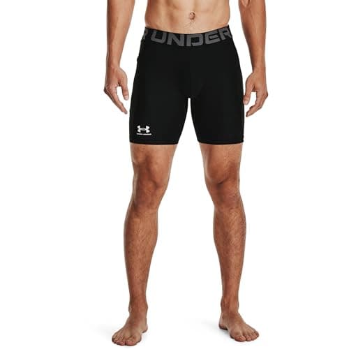 Under Armour Men's Armour HeatGear Compression Shorts , Black (001)/Pitch Gray, Large - Image 1