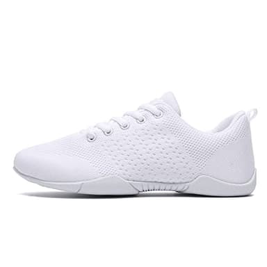 LANDHIKER White Cheer Shoes Girls Youth Cheerleading Shoes Fashion Sports Shoes Training Athletic Shoes Flats Dance Girls Size - Image 2