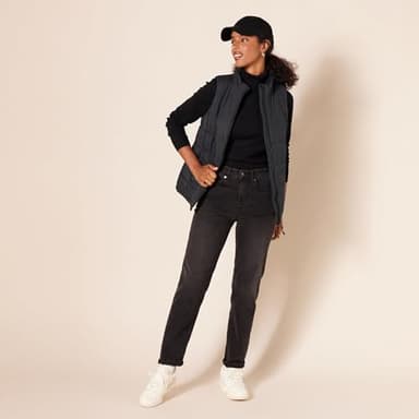 Amazon Essentials Women's Mid-Weight Puffer Vest, Black, Large - Image 5