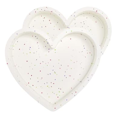 AOTASO Silicone Heart Shaped Cake Pans 10 Inch Large Heart Cake Pan Nonstick Silicone Heart Molds for Baking (2 Pcs Set, Cream) - Image 1