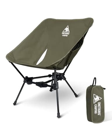 ONETIGRIS Tigerblade Camping Chair, Lightweight Folding Backpacking Hiking Chair, Compact Portable 330 lbs Capacity - Image 1