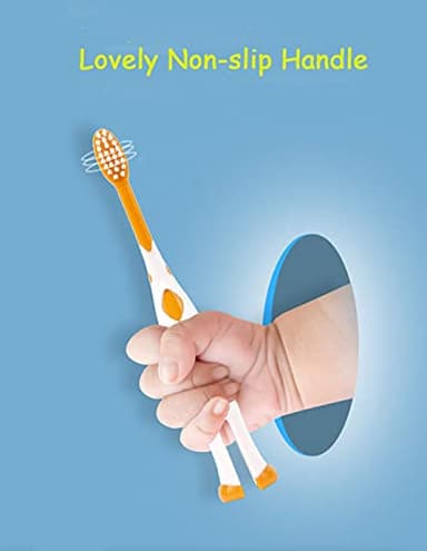 newrichbee 8 Packs Kids Toothbrush, Extra Soft Lovely Deer Toddler Toothbrush for Kids 2-8 Years (Pink&Orange&Blue&Green) - Image 5