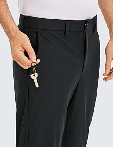 CRZ YOGA Men's All Day Comfy Golf Pants - 34" Quick Dry Lightweight Work Casual Trousers with Pockets Black 34W x 34L - Image 7