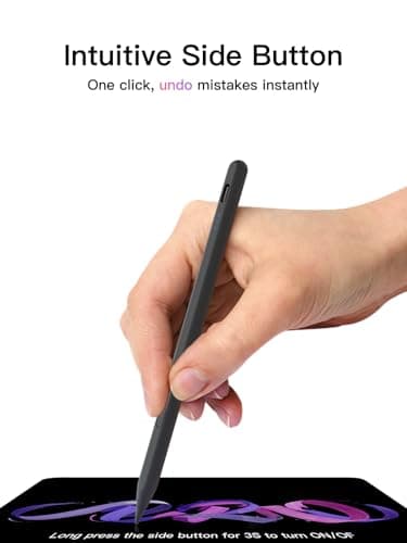 Stylus Pen for ipad 2018-2025, USB-C Fast Charging Pencil, Pixel-Perfect Tilt Sensitivity for iPad 11/10/9/8/7/6/A16, iPad mini 7/6/5, iPad Air M3/2 11"/13"/5/4/3, iPad Pro M5/4 13"/12.9″/11″ Black - Image 4