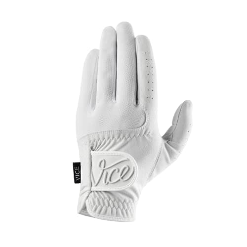 VICE Golf Duro White | Golf Glove | Features: Highly Durable Synthetic Suede, Great fit and Feel - Image 1