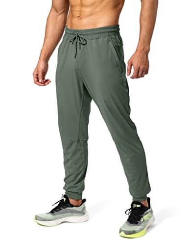 G Gradual Men's Sweatpants with Zipper Pockets Athletic Pants Traning Track Pants Joggers for Men Soccer, Running, Workout (Sage Green, Large) - Image 2