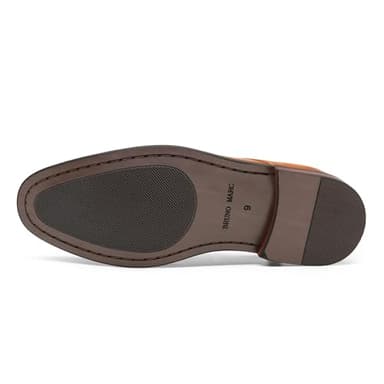 Bruno Marc Men's Prince Classic Modern Formal Oxford Lace Up Dress Shoes,Size 9,Brown,BMUMOX2528 - Image 4