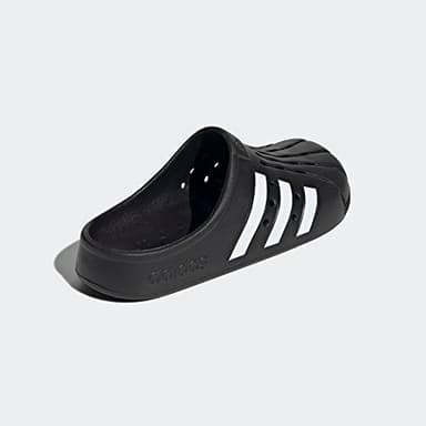 adidas Unisex Adilette Clogs Slide Sandal, Core Black/White/Core Black, 10 US Women/9 US Men - Image 7
