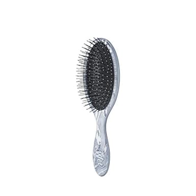 Wet Brush Original Detangler Brush - Metallic Marble, Silver - All Hair Types - Ultra-Soft IntelliFlex Bristles Glide Through Tangles with Ease - Pain-Free Comb for Men, Women, Boys and Girls - Image 3