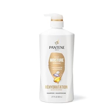 Pantene Shampoo & Conditioner Set, Daily Moisture Renewal - Pro-V Nutrients for Dry, Color-Treated, Straight to Curly Hair, 72-Hour Hydration & Softness, 52.8 Oz Total + Miracle Rescue Shot (0.5 Oz) - Image 10