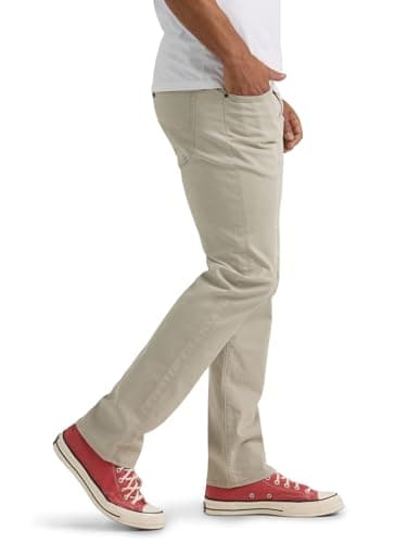 Lee Men's Extreme Motion Slim Straight Jean Stone (Twill) 32W x 32L - Image 2