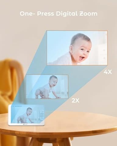 iFamily 7" Large Split Baby Monitor with 2 HD Cameras and Audio, 1080P HD Video Baby Monitor No WiFi,Hack Proof - Image 5