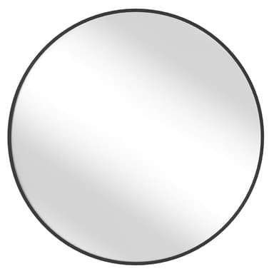 SONGMICS Bathroom Round Mirror for Wall, 24 Inches Black Circle Mirror，Metal Frame,for Bathroom Over Sink, Living Room, Bedroom, Entryway, Hallway, Ink Black ULWM102B01 - Image 8