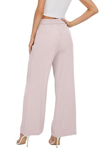 FUNYYZO Women's Wide Leg Pants High Elastic Waisted in The Back Business Work Trousers Long Straight Suit Pants - Image 6