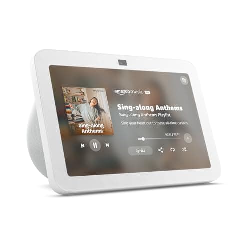 Amazon Echo Show 8, With Spatial Audio, Smart Home Hub, ideal for open living spaces, includes Alexa, Glacier White - Image 1