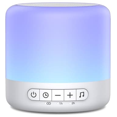 Easysleep White Noise Sound Machine with 30 Soothing Sounds 12 Night Light 32 Volume 3 Timers Portable Sleep Sound Machine for Office Travel Noise Canceling Lullaby & Rain Sound for Baby, Adults - Image 1
