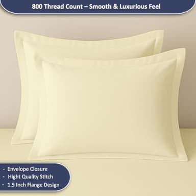 eBeddy Linens Duvet Cover Set Full Size 80x90 Inch 100% Cotton Soft and Breathable 3 Pieces (1 Duvet Cover & 2 Pillow Shams) Premium Bedding Collection Zipper Closure & Corner Ties, Ivory Solid - Image 4