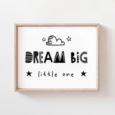 UNFRAMED Dream Big Little One Boy Nursery Quote Art Print, Dream Big Nursery, Adventure Little Boys Room Decor, Kids Room Decor, 8X10 INCH - Image 4