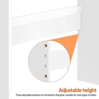 Yaheetech Over The Toilet Storage, Taller Bathroom Organizer Space-Saving Storage Cabinet with Adjustable Shelves and Double Doors, 77 in H, White - Image 8