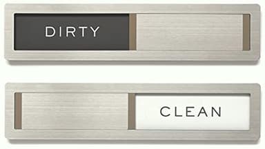 Clean dirty magnet for dishwasher, Kubik Letters Premium Stainless Steel Grade 304, Kitchen Organizers and Storage Decor Accessories, Extra Adhesive Tapes Included. - Image 1