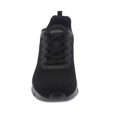 Skechers BOBS Sport Women's Sneakers-Visionary Essence Two Tone Knit Lace Up Machine Washable Vegan Shoes, Black, 8.5 - Image 5