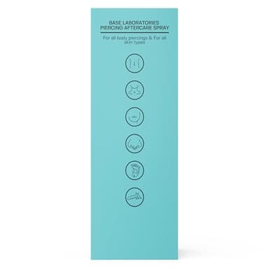 BASE LABORATORIES Piercing Aftercare Spray 4oz | Saline Spray for Piercings | Ear Piercing Cleaner Spray | Saline Solution for Piercings | Piercing & Keloid Bump Removal for Ears, Belly Nose Piercings - Image 8
