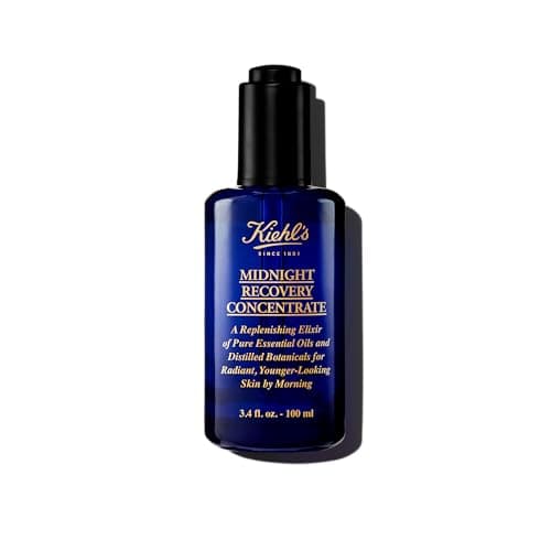 Kiehl's Midnight Recovery Concentrate Moisturizing Face Oil, Lightweight Facial Serum, Restores Skin Radiance Overnight, Reduces Fine Lines, Refines Skin Texture, 99.4% Naturally Derived - 3.4 fl oz - Image 1