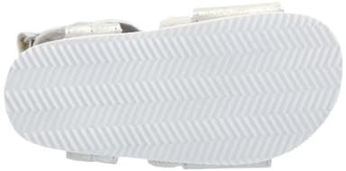 Dr. Scholl's Shoes Islander Toddler Flat Sandal Silver Stretch Gore 12 M - Image 4