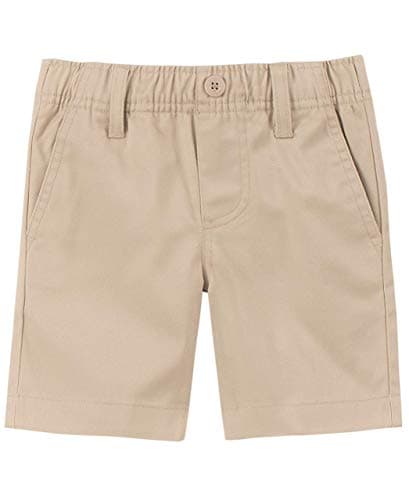 Nautica Boys' School Uniform Flat Front Twill Short, Khaki/Pull-on, 5 - Image 1