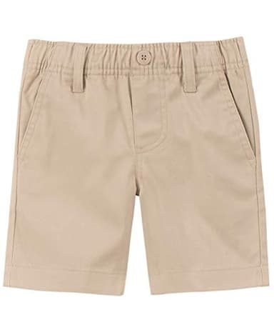 Nautica Boys' School Uniform Flat Front Twill Short, Khaki/Pull-on, 5 - Image 1