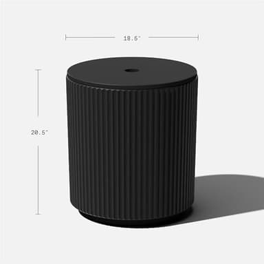 Veradek Umbrella Side Table - Outdoor Patio Table with Umbrella Hole for Porch/Patio | Durable Plastic-Stone Composite Material Material & Easy Assembly | Modern Coffee, Picnic or Poolside Table - Image 5