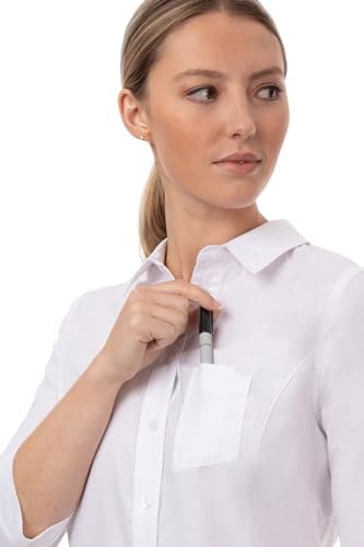 Chef Works Women's Modern Oxford Classic Shirt, White, 3X-Large - Image 5