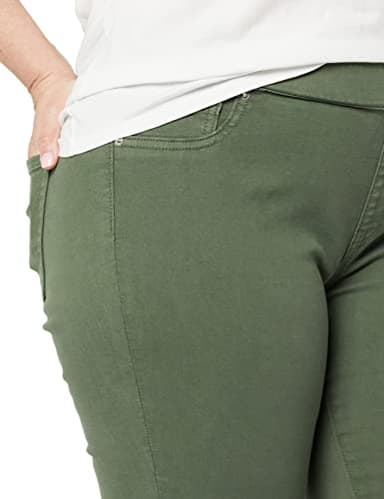 Amazon Essentials Women's Mid-Rise Stretch Pull-On Jegging - Discontinued Colors, Dark Green, 2 - Image 5