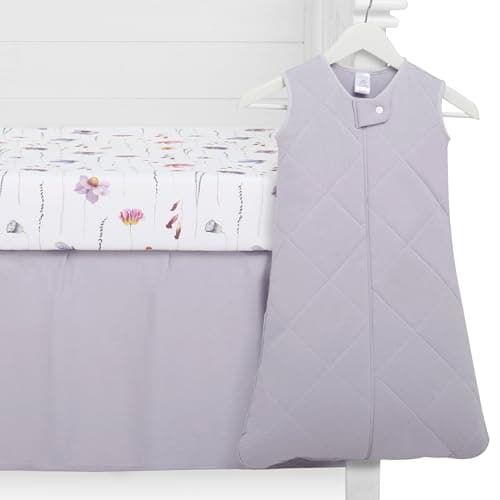 Evolur Be Wild 3 Piece Crib Bedding Set, Machine Washable, Soft and Breathable Toddler Bedding Set, Includes Fitted Sheet, Wearable Blanket and Crib Skirt - Image 1