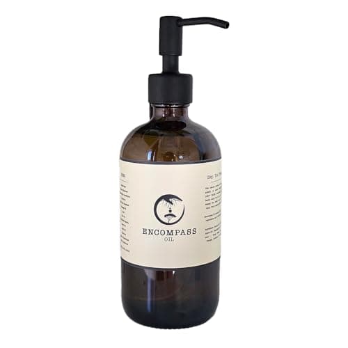 All Natural Encompass Oil, Body Oil, Hair Oil, Natural Skin Care, 16 oz (Glass Bottle) - Image 1