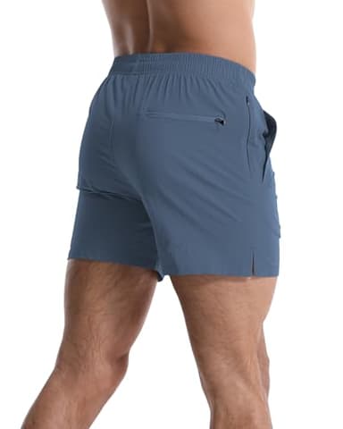 Lempue 2 Pack Workout Gym Shorts for Men 5 Inch Lightweight Running Shorts Quick Dry Sports Athletic Shorts with Pockets - Image 3