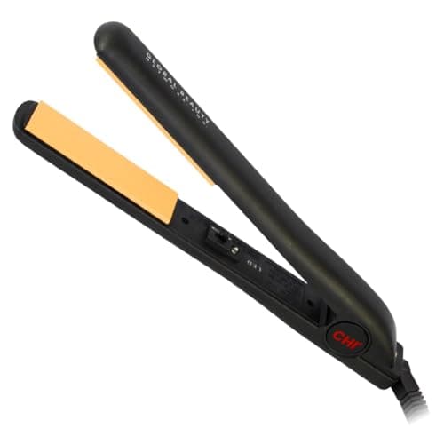 CHI Original Ceramic Flat Iron, Straightener For A Smooth Finish, Ceramic Floating Plates, Quick Heat Up, Analog On/Off Switch, 1" Black - Image 1